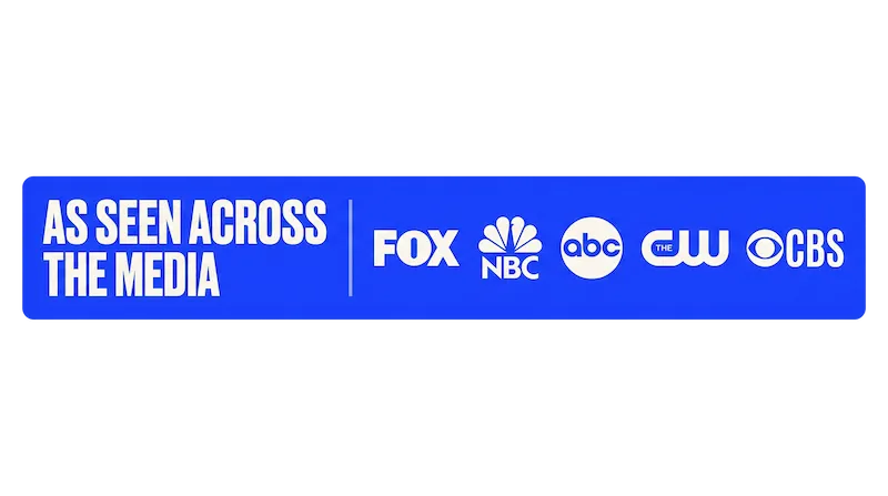 As seen across the media badge featuring Fox, NBC, ABC, The CW, and CBS